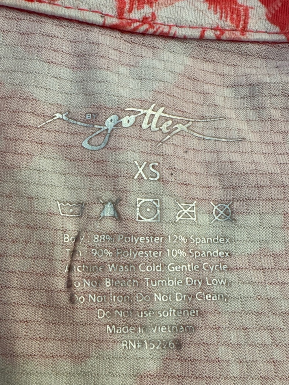 Gottex Coral Seashell Set -Long-sleeve half-zip top and matching skort, sz XS - Picture 5 of 14